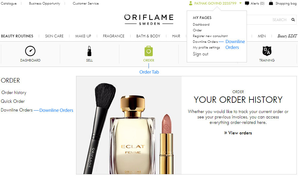 oriflame order app